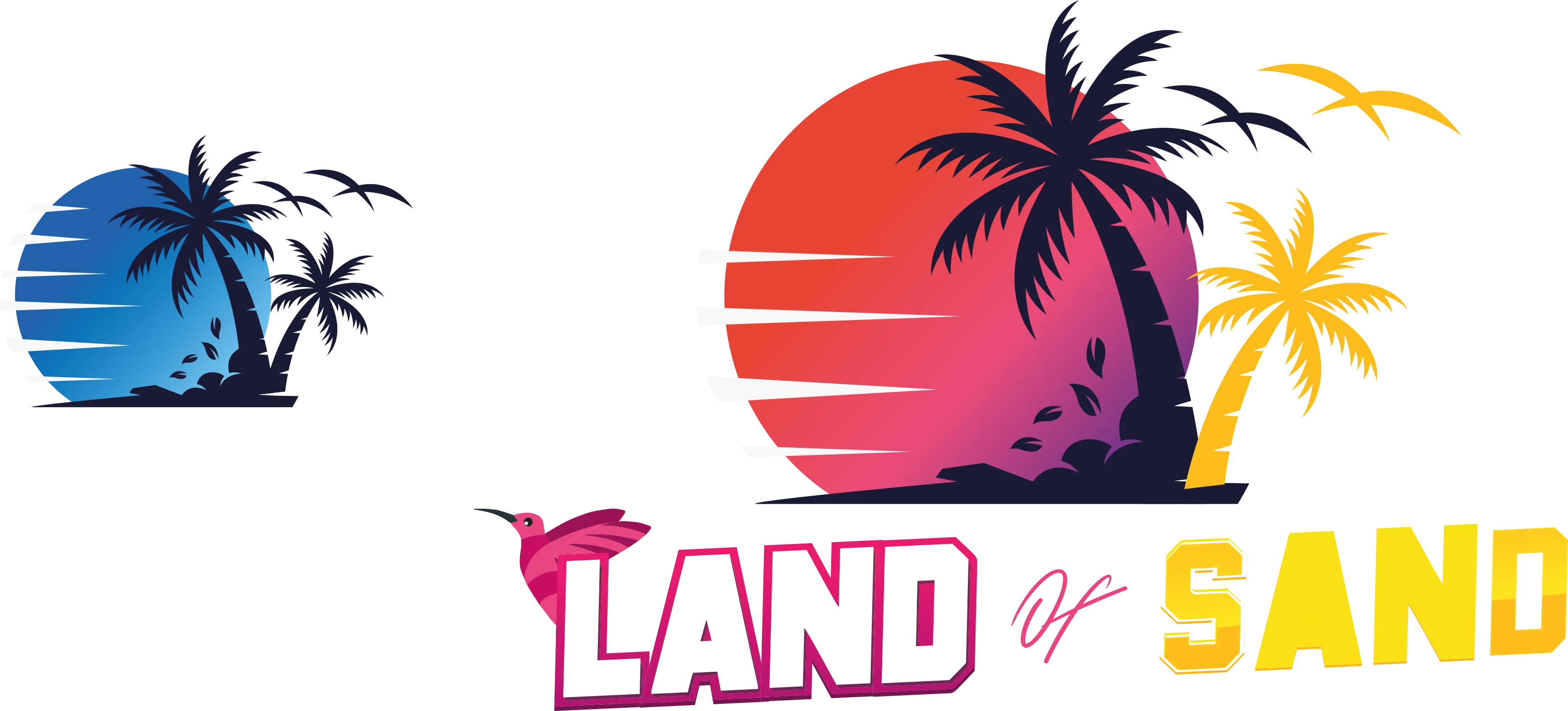 Univers graphique tropical et signature Land of Sand