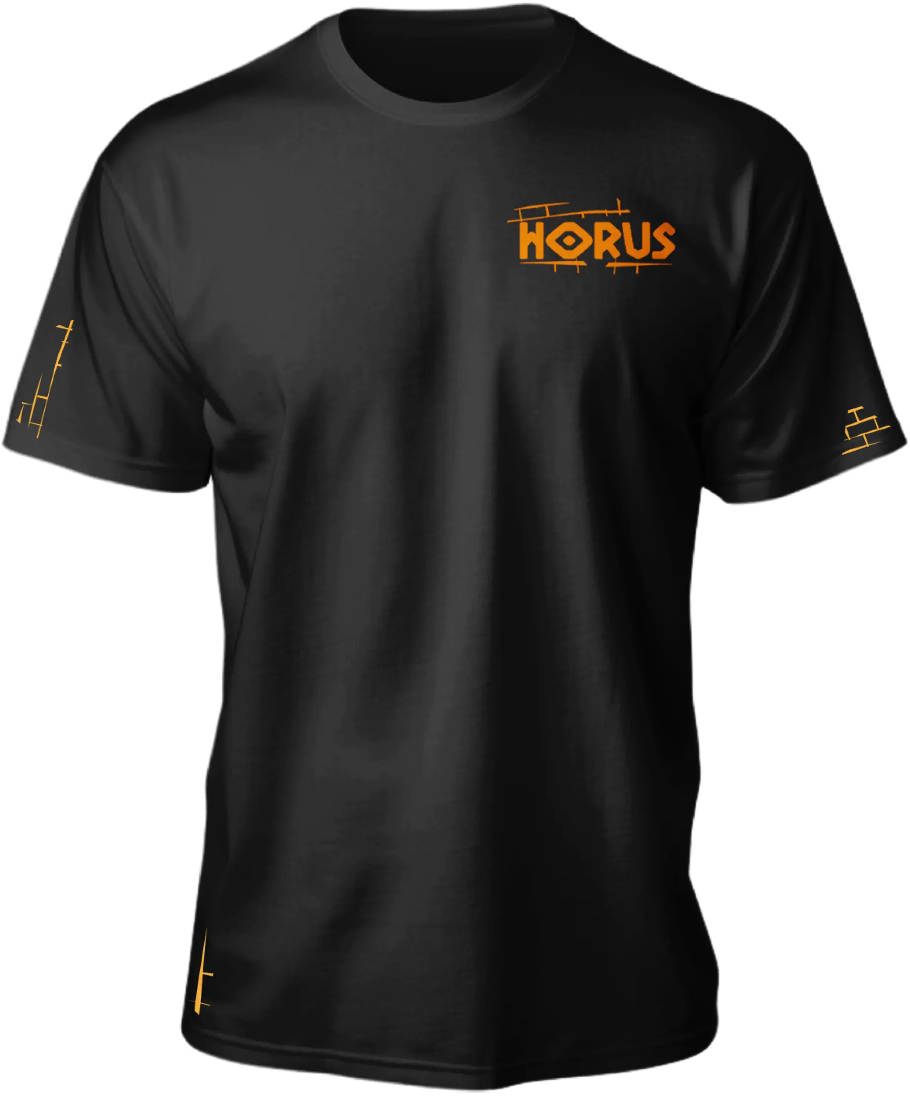 Face avant du T-shirt noir Horus